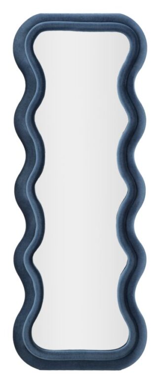SPECCHIO DA MURO EMILY VELLUTO BLU CM 60X6X160