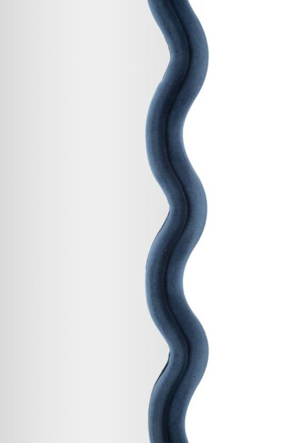 SPECCHIO DA MURO EMILY VELLUTO BLU CM 60X6X160 - immagine 3