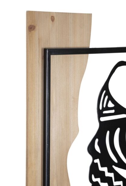 PANNELLO DA MURO TRIBAL FERRO E WOOD CM 53X2X80 - immagine 2