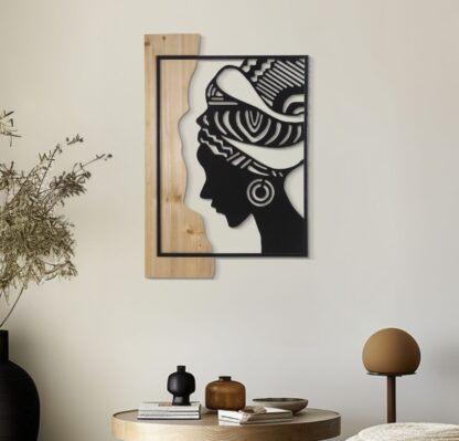 PANNELLO DA MURO TRIBAL FERRO E WOOD CM 53X2X80 - immagine 5
