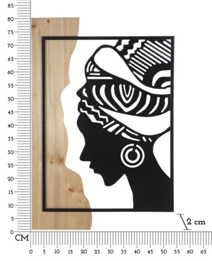 PANNELLO DA MURO TRIBAL FERRO E WOOD CM 53X2X80 - immagine 6