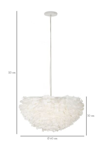 LAMPADARIO FEATHER CM Ø 60X30 (altezza con filo cm 110) - immagine 6