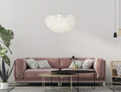 LAMPADARIO FEATHER CM Ø 60X30 (altezza con filo cm 110) - immagine 5