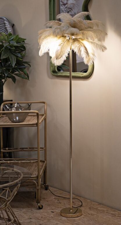 LAMPADA DA TERRA PALM CAMMELLO CM Ø 55X160 - immagine 5