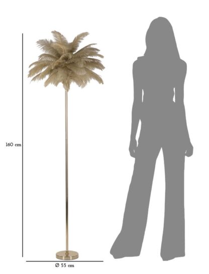 LAMPADA DA TERRA PALM CAMMELLO CM Ø 55X160 - immagine 6