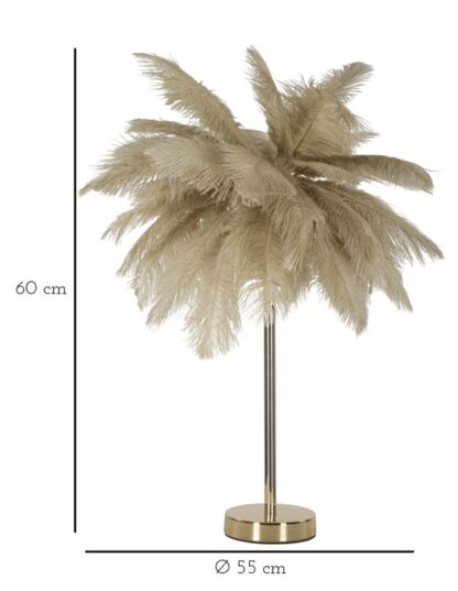LAMPADA DA TAVOLO PALM CAMMELLO CM Ø 55X60 - immagine 6