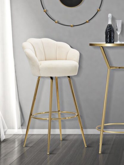 SGABELLO BAR VIENNA CREMA CM 55X53X110 - immagine 8