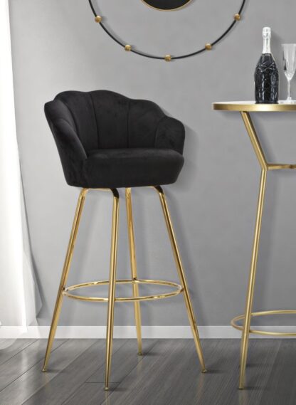 SGABELLO BAR VIENNA NERO CM 55X53X110 - immagine 8