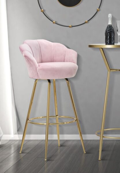 SGABELLO BAR VIENNA ROSA CM 55X53X110 - immagine 8