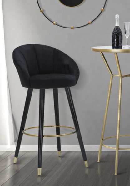 SGABELLO BAR PRAGUE NERO CM 55X56X104 - immagine 8