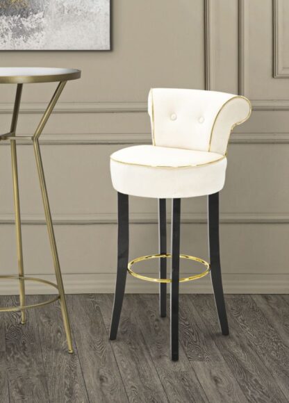 SGABELLO BAR LUXY CREMA CM 46X48X96 - immagine 7