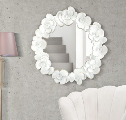 SPECCHIO WHITE FLOWER CM 82X2,6X85,5 - immagine 5