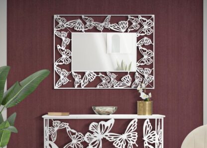 SPECCHIO WHITE BUTTERFLY CM 85X1X115 - immagine 5