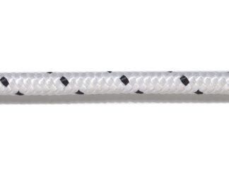 Cima da ormeggio  Cima per ancora trecciata in poliestere colore bianco e nero diametro 16 mm