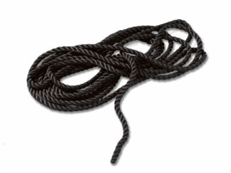 Cima da ormeggio  Cima di ormeggio ritorta 3 capi in poliestere colore nero non impiombata diametro 20 mm