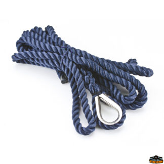 Cima da ormeggio  Cima di ormeggio impiombata ad alta tenacità colore blu diametro 10 mm lunghezza 6 mt