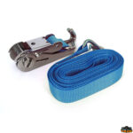 Trecce multiuso e corde elastiche  Cinghia regolabile munita di fibbia e ganci terminali in acciaio inox lunghezza 60/250 cm