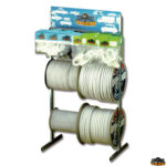 Trecce multiuso e corde elastiche  Espositore corda elastica e ganci milleusi altezza 750 mm larghezza 250 mm