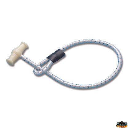 Trecce multiuso e corde elastiche  Elastici serravele con cavigliotti in nylon lunghezza 35 cm colore bianco