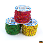 Trecce multiuso e corde elastiche  Bobinette treccina poliestere alta tenacità con filo segnale Ibiza diametro 3 mm colore blu