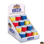 Trecce multiuso e corde elastiche  Espositore da tavolo completo di 24 bobine assortite in diametri e colori modello Ibiza color
