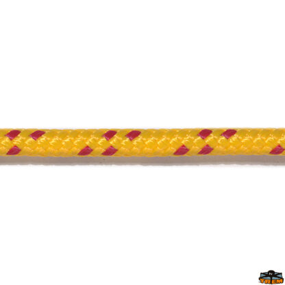 Trecce multiuso e corde elastiche  Doppia treccia in polipropilene stabilizzato Special Trem colore giallo e rosso diametro 12 mm