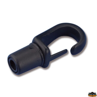 Ganci e accessori cime e reti  Gancio a moschettone colore nero diametro 5-6 mm