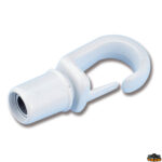 Ganci e accessori cime e reti  Gancio a moschettone colore bianco diametro 5-6 mm