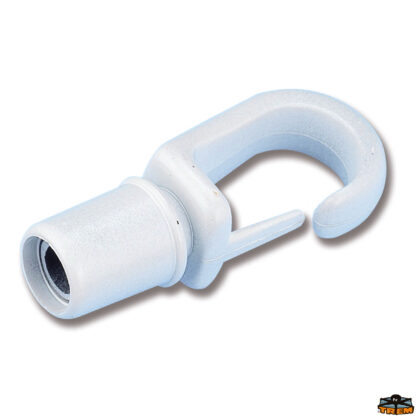 Ganci e accessori cime e reti  Gancio a moschettone colore bianco diametro 8 mm