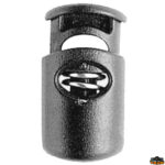 Ganci e accessori cime e reti  Terminale fermacorda a molla foro diametro 8 mm colore nero