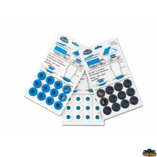 Ganci e accessori cime e reti  Borchie a montaggio rapido in confezione self service colore bianco