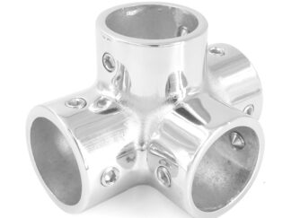 Ferramenta nautica  Angolare 90°a 4 vie microfuso diametro 25 mm
