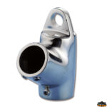 Ferramenta nautica  Angolo a T inclinato a 60° con attacco cavo aisi 316 diametro 22 mm