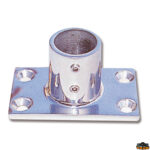 Ferramenta nautica  Base rettangolare 70° diametro 25 mm