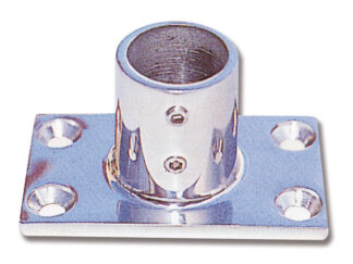 Ferramenta nautica  Base rettangolare 70° diametro 25 mm
