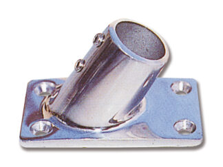 Ferramenta nautica  Base rettangolare 60° diametro 25 mm
