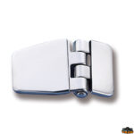 Ferramenta nautica  Cerniera inox AISI 316  56x37 mm con lamiera adesiva di finitura