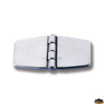 Ferramenta nautica  Cerniera inox AISI 316 76x37 mm con lamiera adesiva di finitura