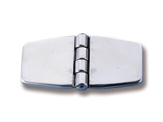 Ferramenta nautica  Cerniera inox AISI 316 76x37 mm con lamiera adesiva di finitura
