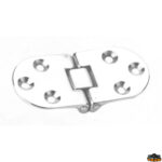 Ferramenta nautica  Cerniera in ottone 66x31 mm a ribalta