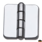 Ferramenta nautica  Cerniera inox AISI 316  37x37 mm con lamiera adesiva di finitura