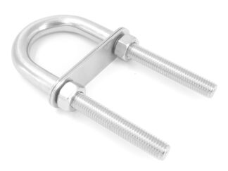Ferramenta nautica  Cavallotto ad U aisi 316 con due piastre filetto M8 mm