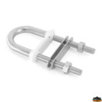 Ferramenta nautica  Cavallotto a U aisi 316 con guarnizione in gomma diametro filetto 10 mm