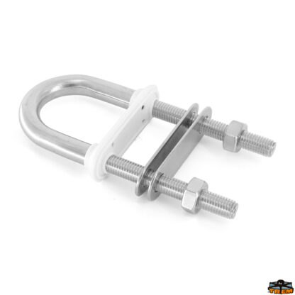 Ferramenta nautica  Cavallotto a U aisi 316 con guarnizione in gomma diametro filetto 8 mm