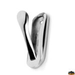 Ferramenta nautica  Gancio appendiabiti a scomparsa dimensioni 75x25 mm
