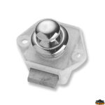 Ferramenta nautica  Serratura in nylon bianco per cassetti con pulsante in ottone