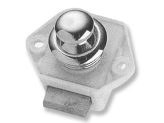 Ferramenta nautica  Serratura in nylon bianco per cassetti con pulsante in ottone