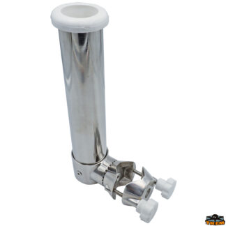 Ferramenta nautica  Portcanna con attacco a pulpito corrimano lunghezza 220 mm