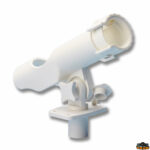 Ferramenta nautica  Portacanna fissaggio orizzontale attacco a scalmiera colore bianco