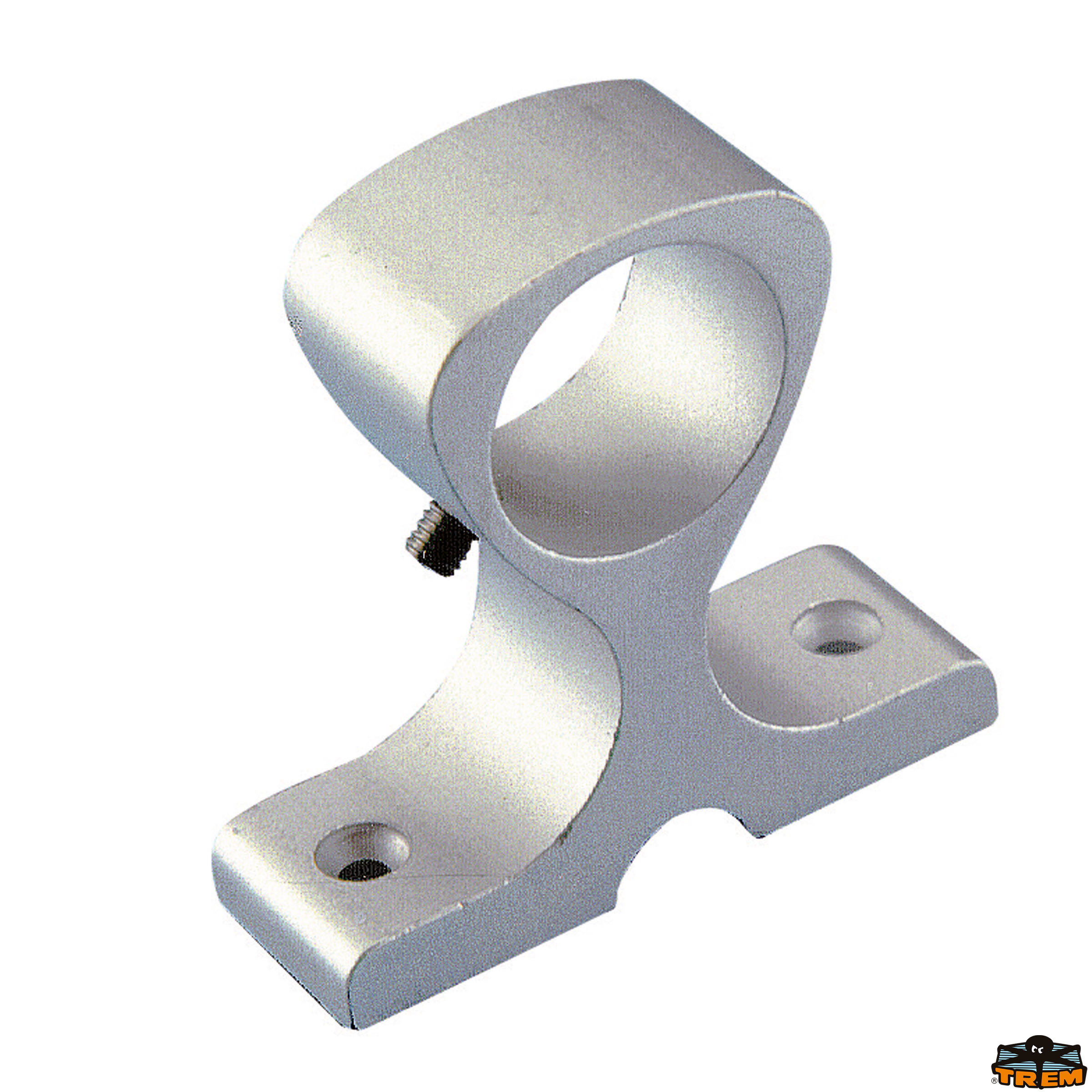 Ferramenta nautica Base in alluminio per corrimano e tientibene foro 25 mm